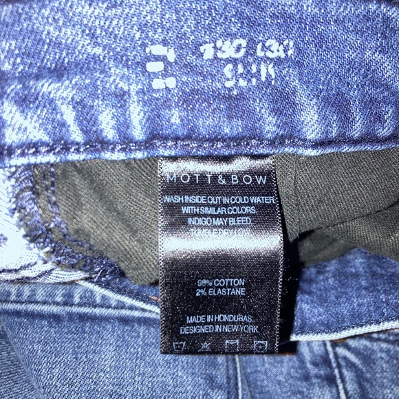 Mott & Bow Jeans Mens 30x30 Blue‎ Slim Taper Warren Denim Stretch - Picture 2 of 7